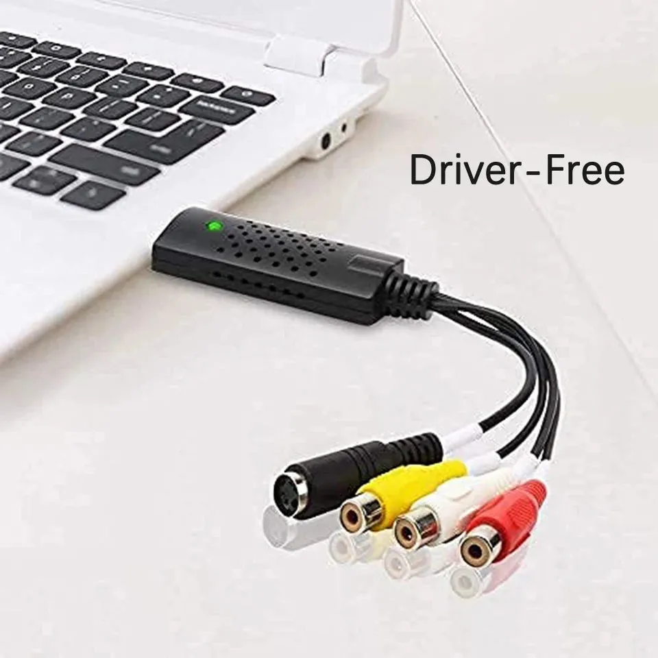 Scheda di acquisizione video USB Easy Cap VHS VCR Mini DV Hi8 Convertitore da DVD a digitale RCA/S-video a USB 2.0 Acquisizione 