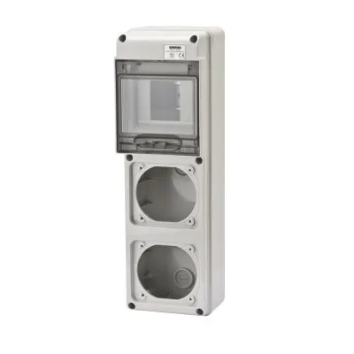 Scheda di distribuzione 1+N fasi elettriche Gewiss, 16 vie, 63 A