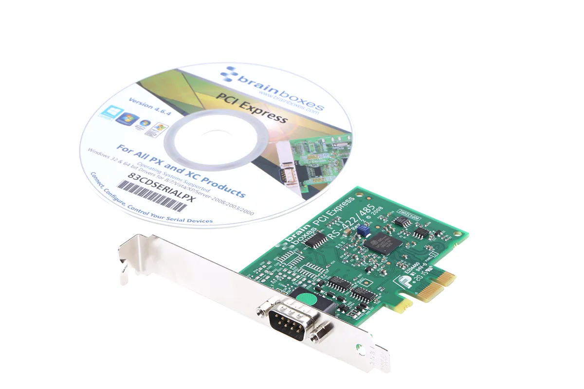 Scheda seriale PCIe Seriale porte 1 Brainboxes,RS422, RS485, 921.6kbit/s