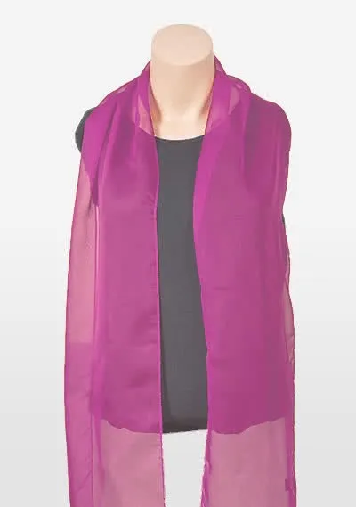 Sciarpa da donna in chiffon rosa