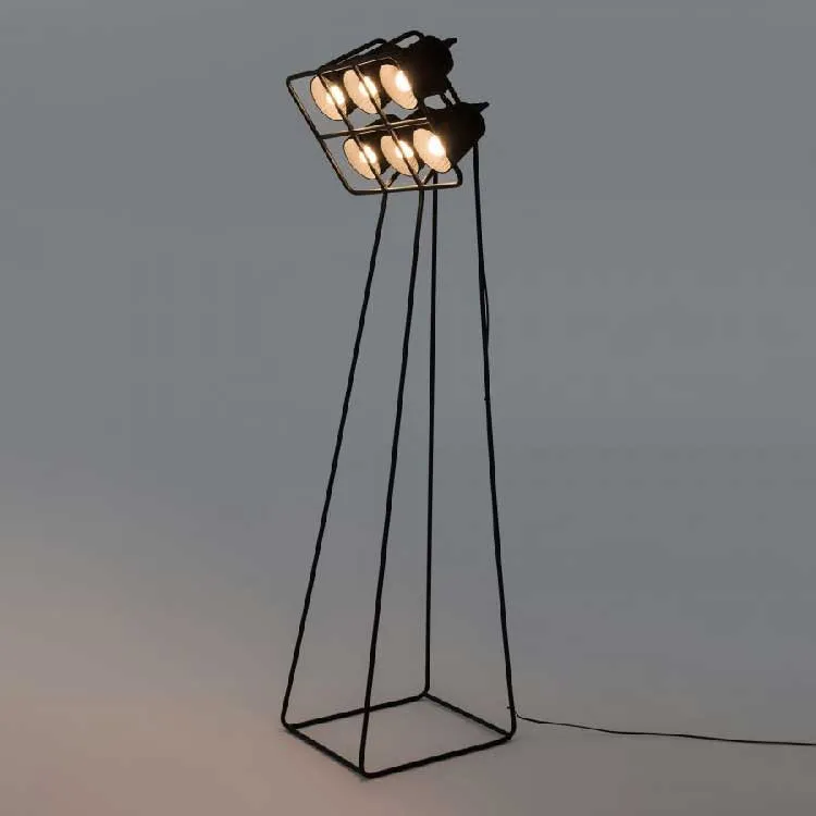 Seletti  Lampada da terra da esterni in metallo con 6 paralumi dimmerrati - 5W