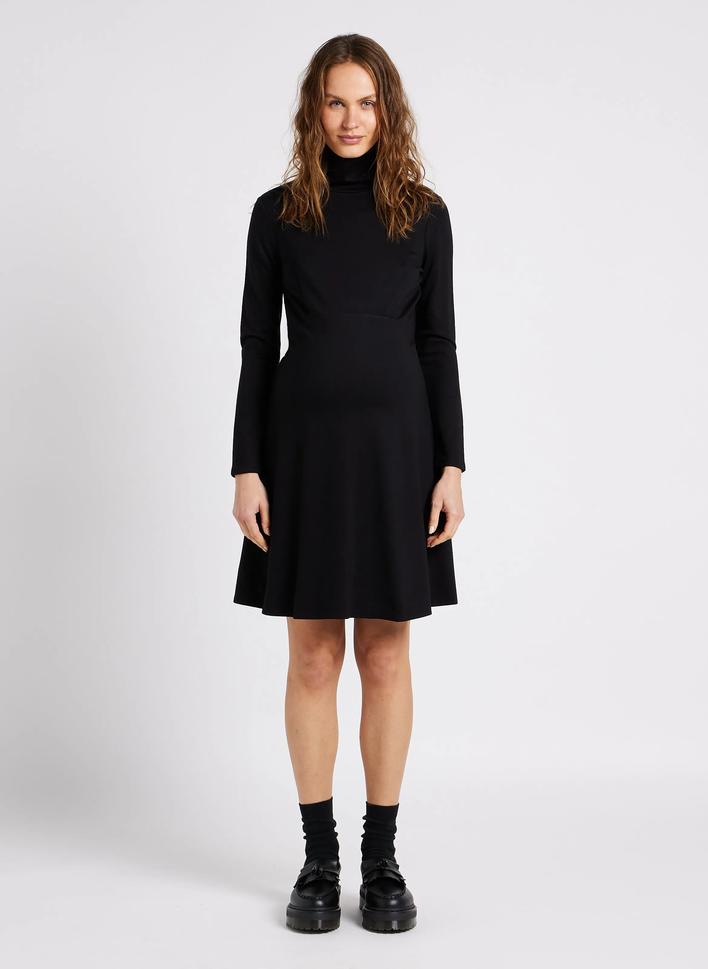 SERAPHINE   VANESSA - Abito premaman collo dolcevita in maglia | Nero