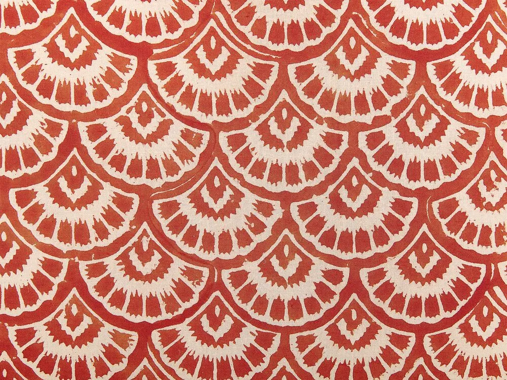 Set di 2 cuscini RHUS Cotone 45 x 45 cm Rosso Trama geometrica