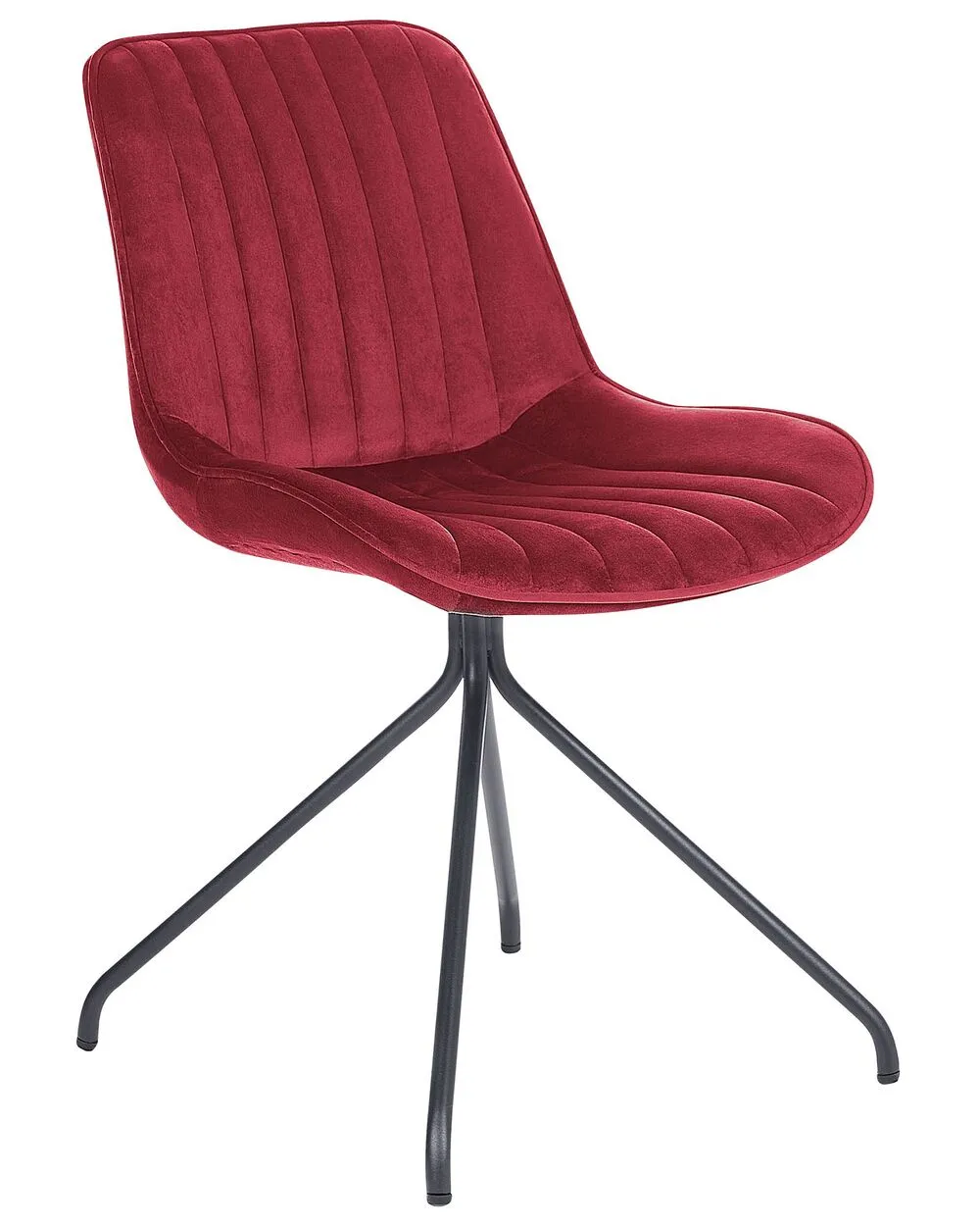 Set di 2 sedie da pranzo NAVASOTA Rosso scuro Velluto
