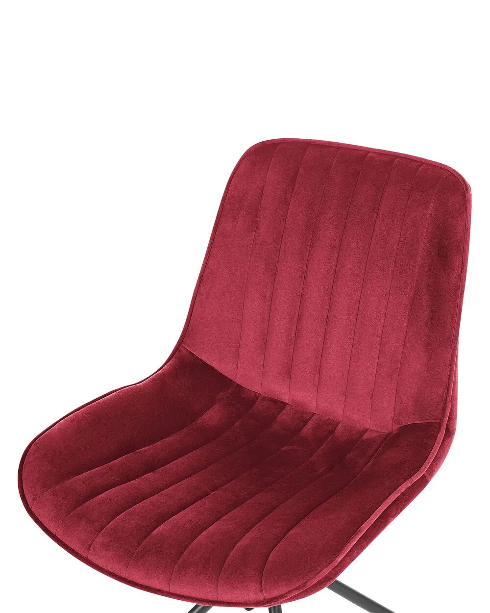 Set di 2 sedie da pranzo NAVASOTA Rosso scuro Velluto