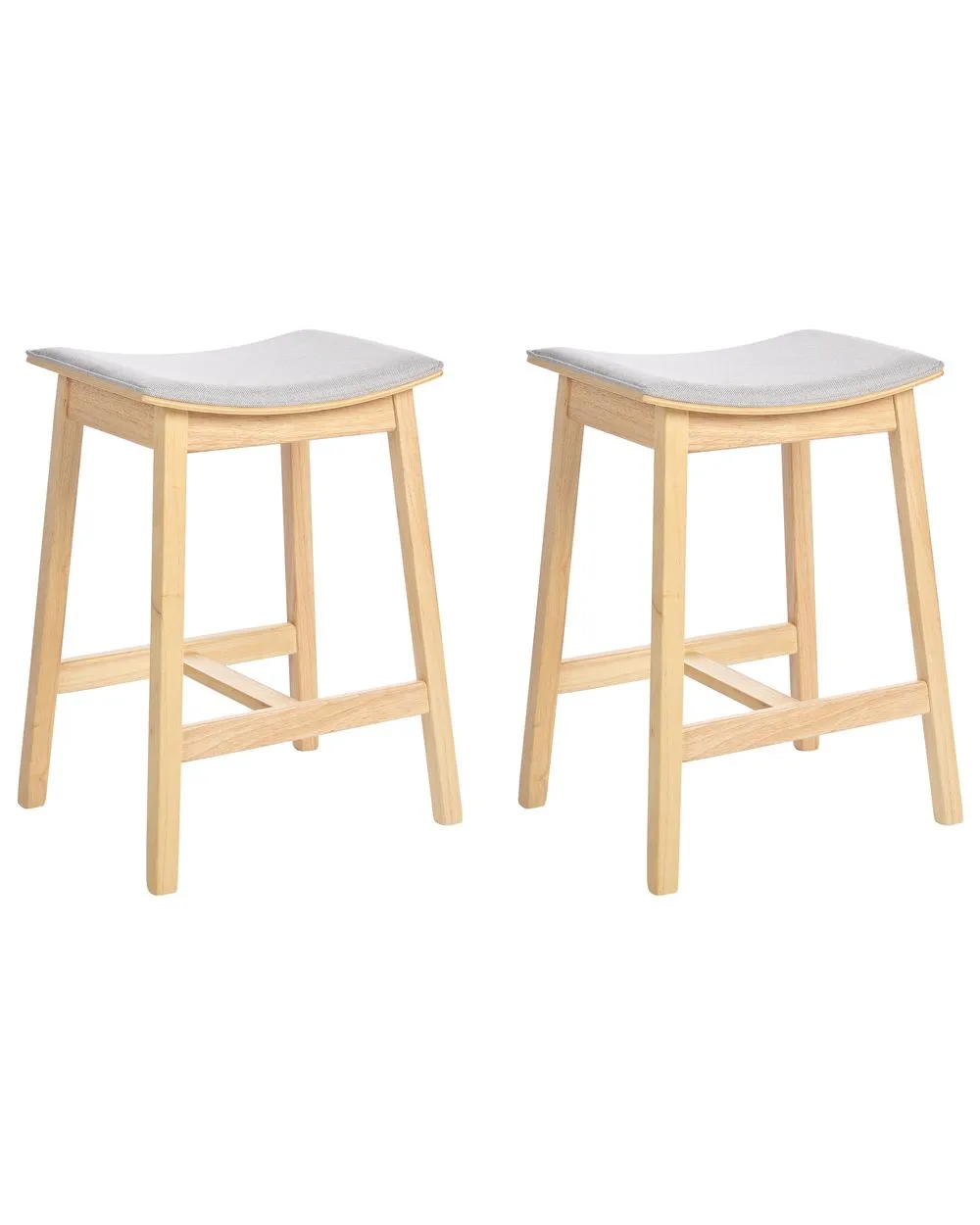Set di 2 sgabelli da bar DIXON Legno Grigio chiaro