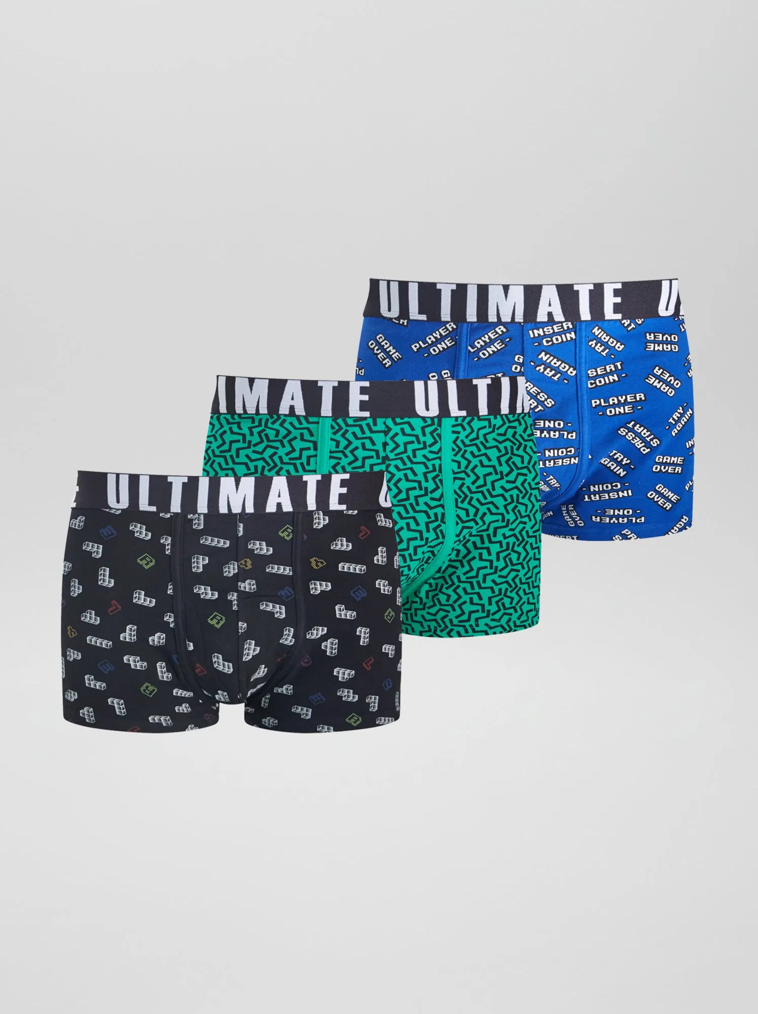 Set di 3 boxer fantasia - NERO