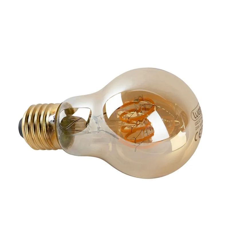 Set di 3 lampade LED E27 dimmerabili oro 4W 270 lm 2200K