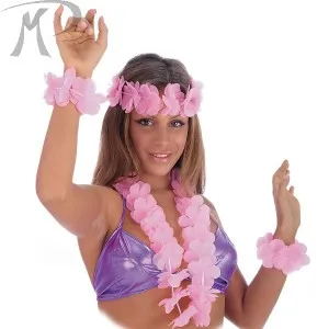 SET HAWAII ROSA (COLLANA, CORONCINA,2 BRACCIALI)