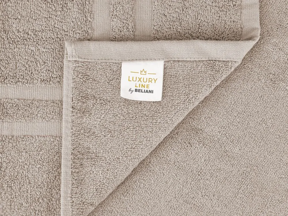 Set of 11 Towels AREORA Cotton Beige