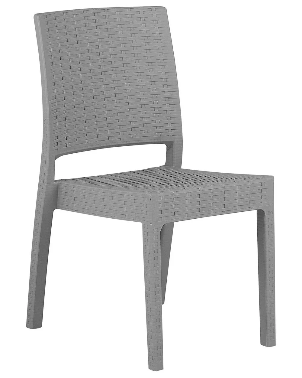 Set of 4 Garden Chairs FOSSANO Synthetic Material Light Grey