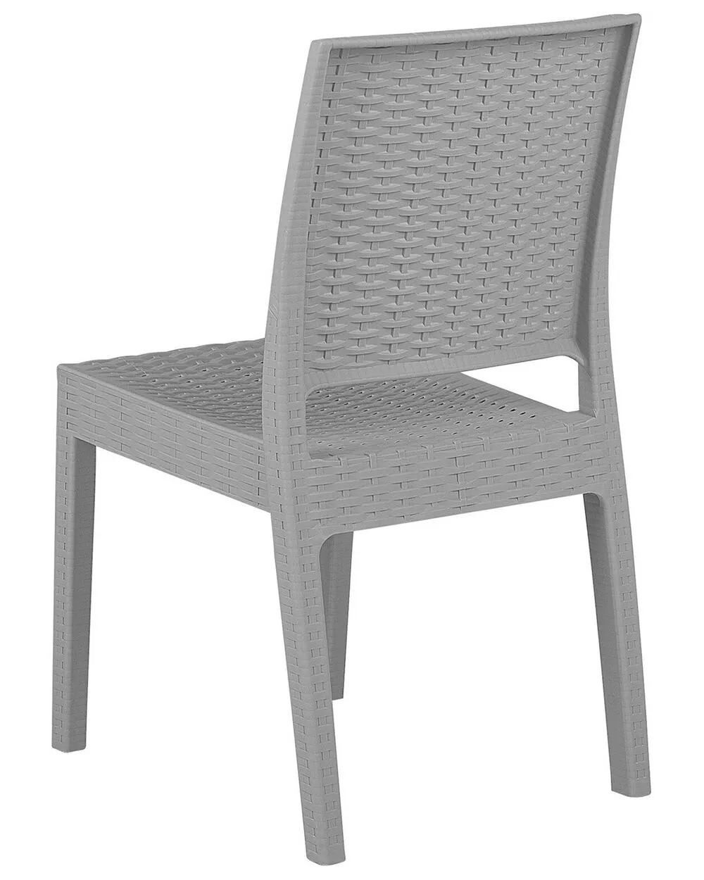 Set of 4 Garden Chairs FOSSANO Synthetic Material Light Grey