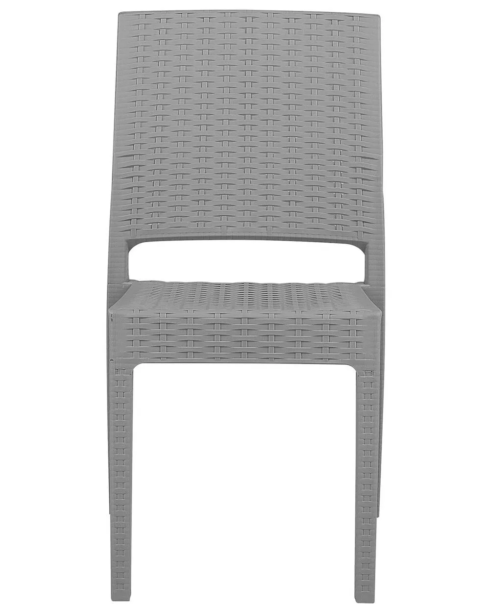 Set of 4 Garden Chairs FOSSANO Synthetic Material Light Grey