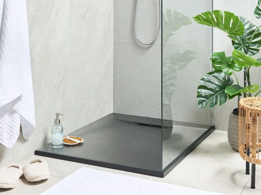 Shower Tray AZZURRO 80 x 100 x 3 cm Black