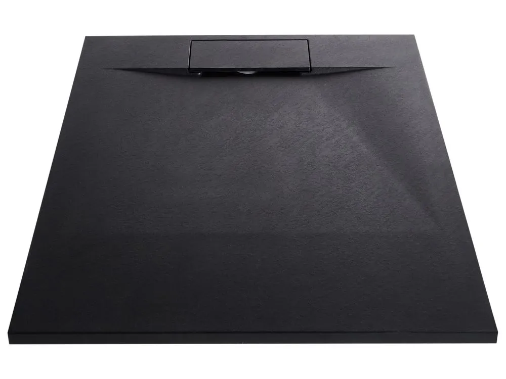 Shower Tray AZZURRO 80 x 100 x 3 cm Black