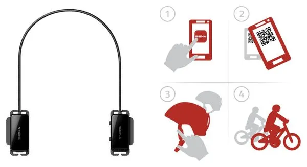 Sistema interfono Bluetooth Sena per cuffie collegate