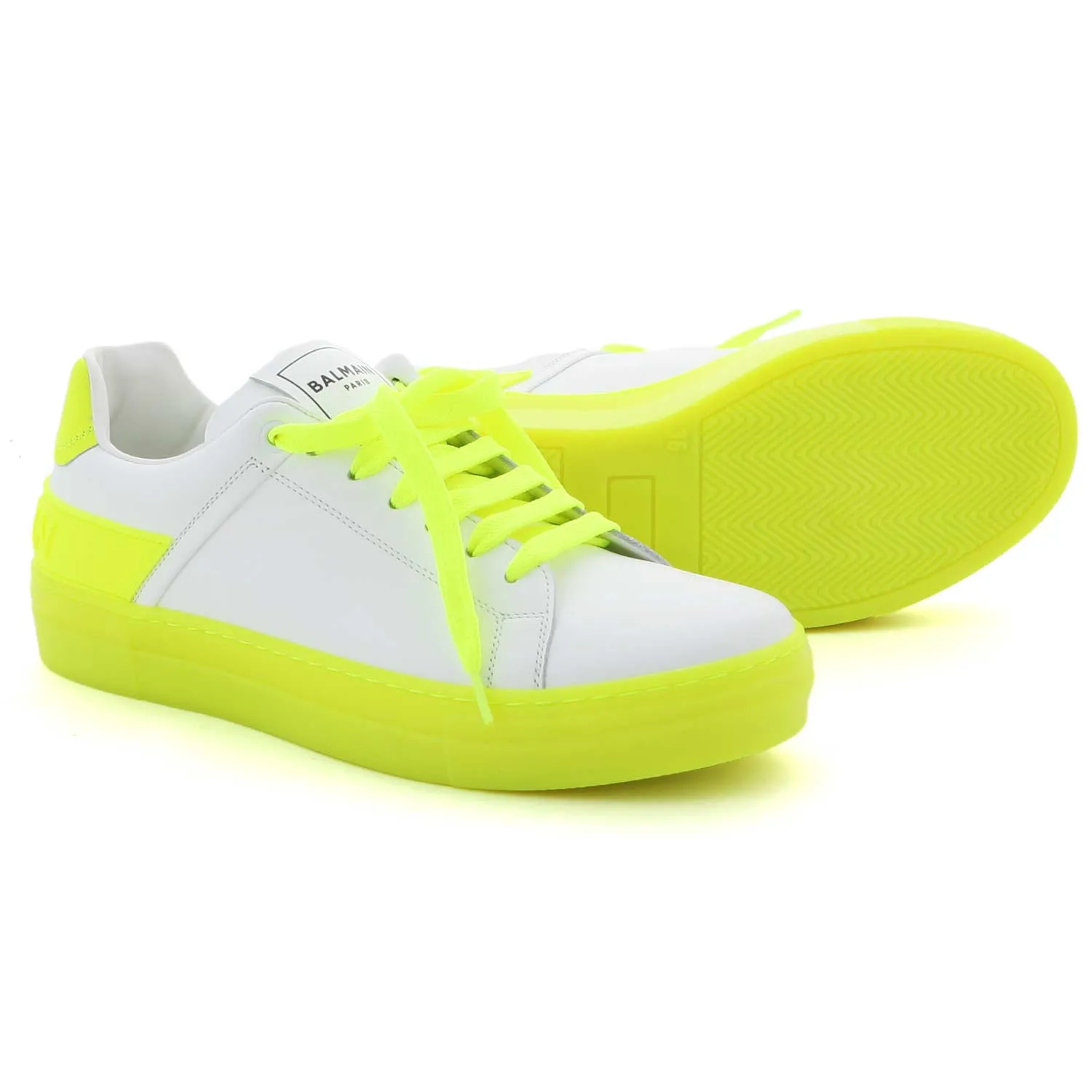 Sneaker B-Court Bianca E Giallo Fluo Ragazza