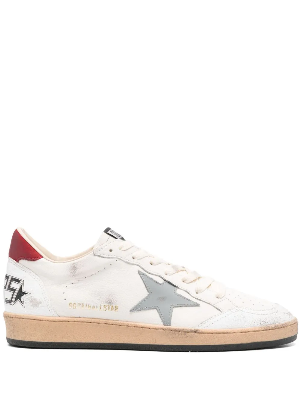 Sneaker ballstar bianca logo rosso
