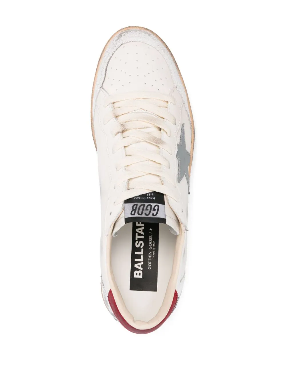 Sneaker ballstar bianca logo rosso