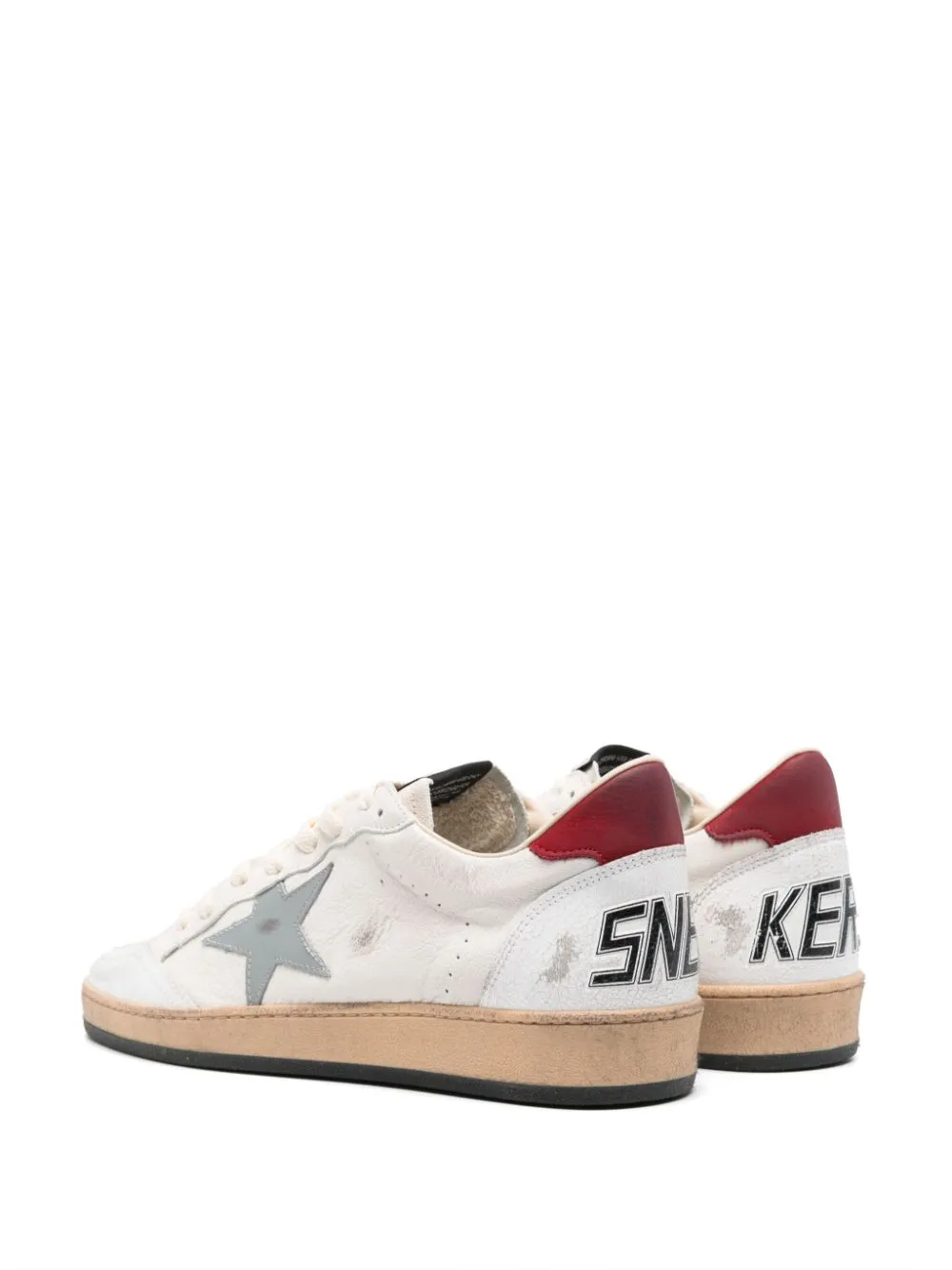 Sneaker ballstar bianca logo rosso