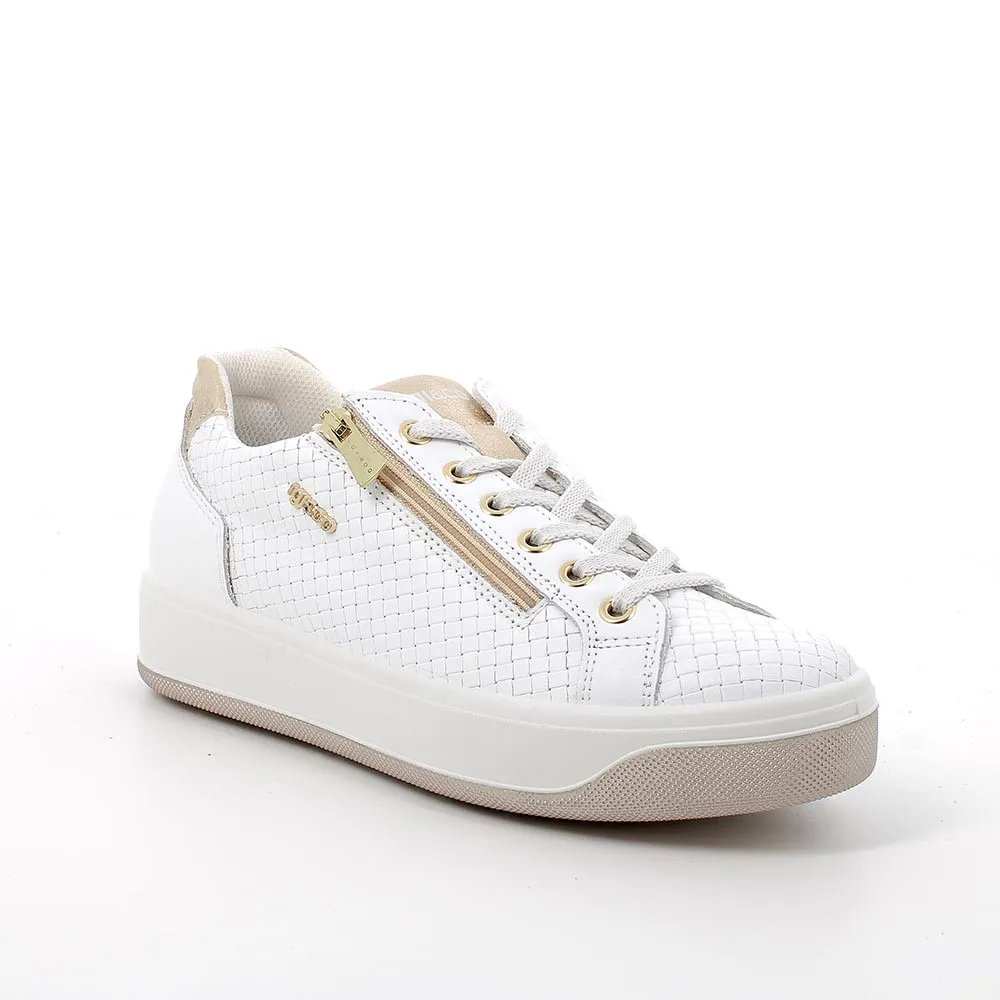 Sneakers in pelle da donna bianco