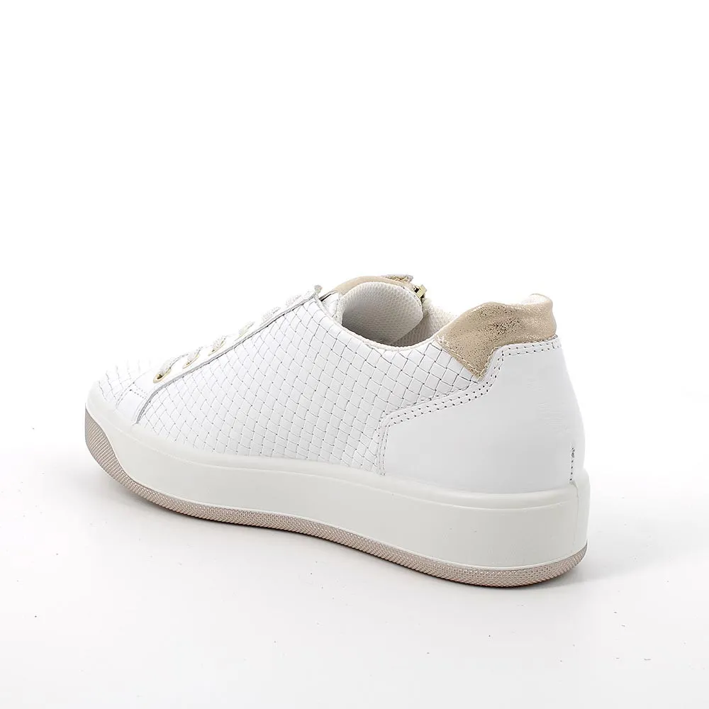 Sneakers in pelle da donna bianco