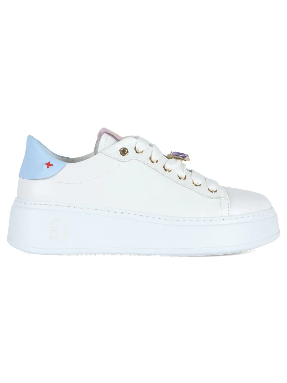 Sneakers in pelle PIA166A con inserti a contrasto