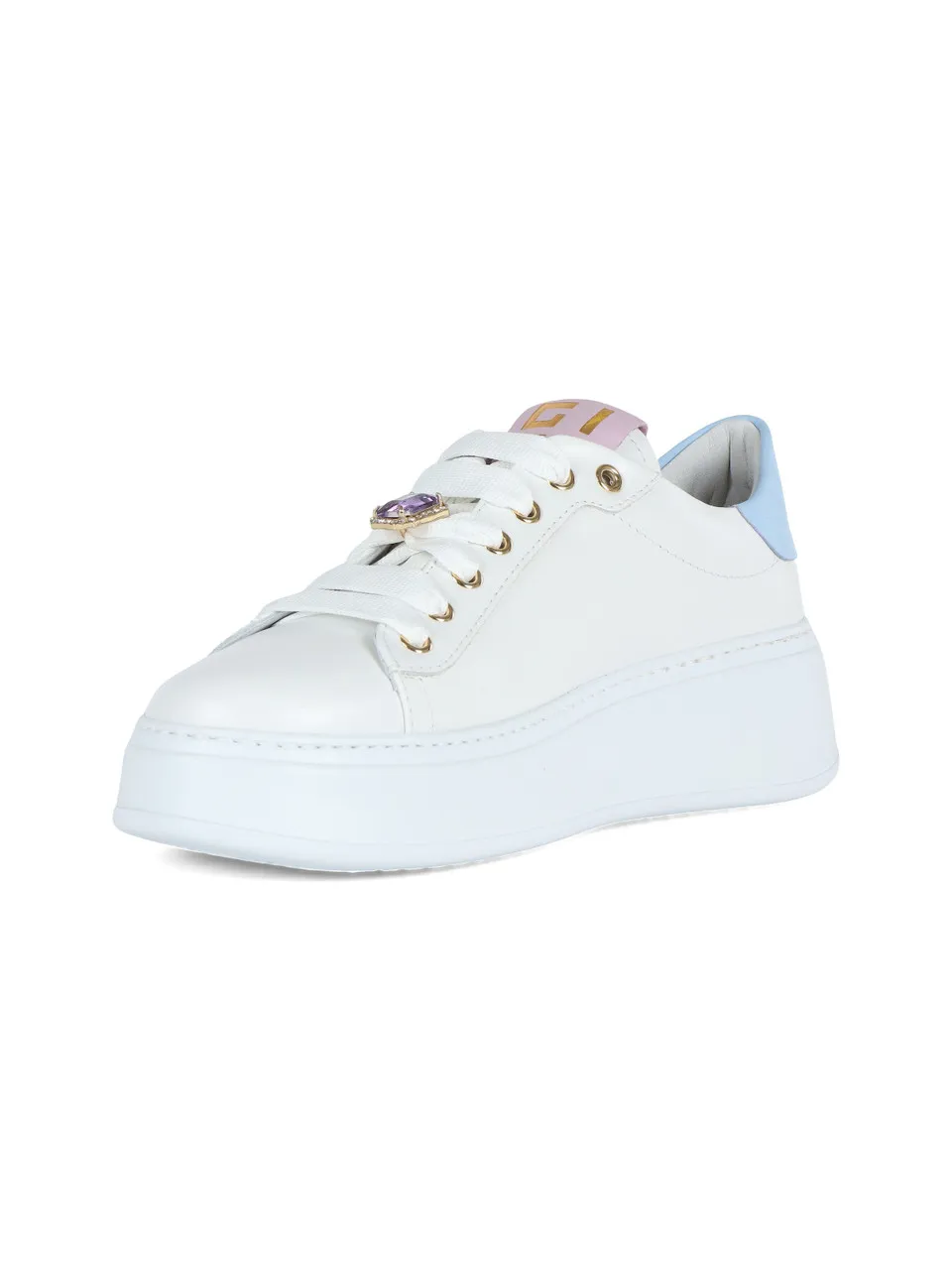 Sneakers in pelle PIA166A con inserti a contrasto