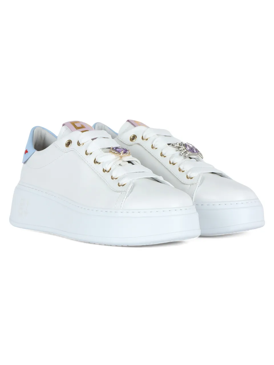 Sneakers in pelle PIA166A con inserti a contrasto