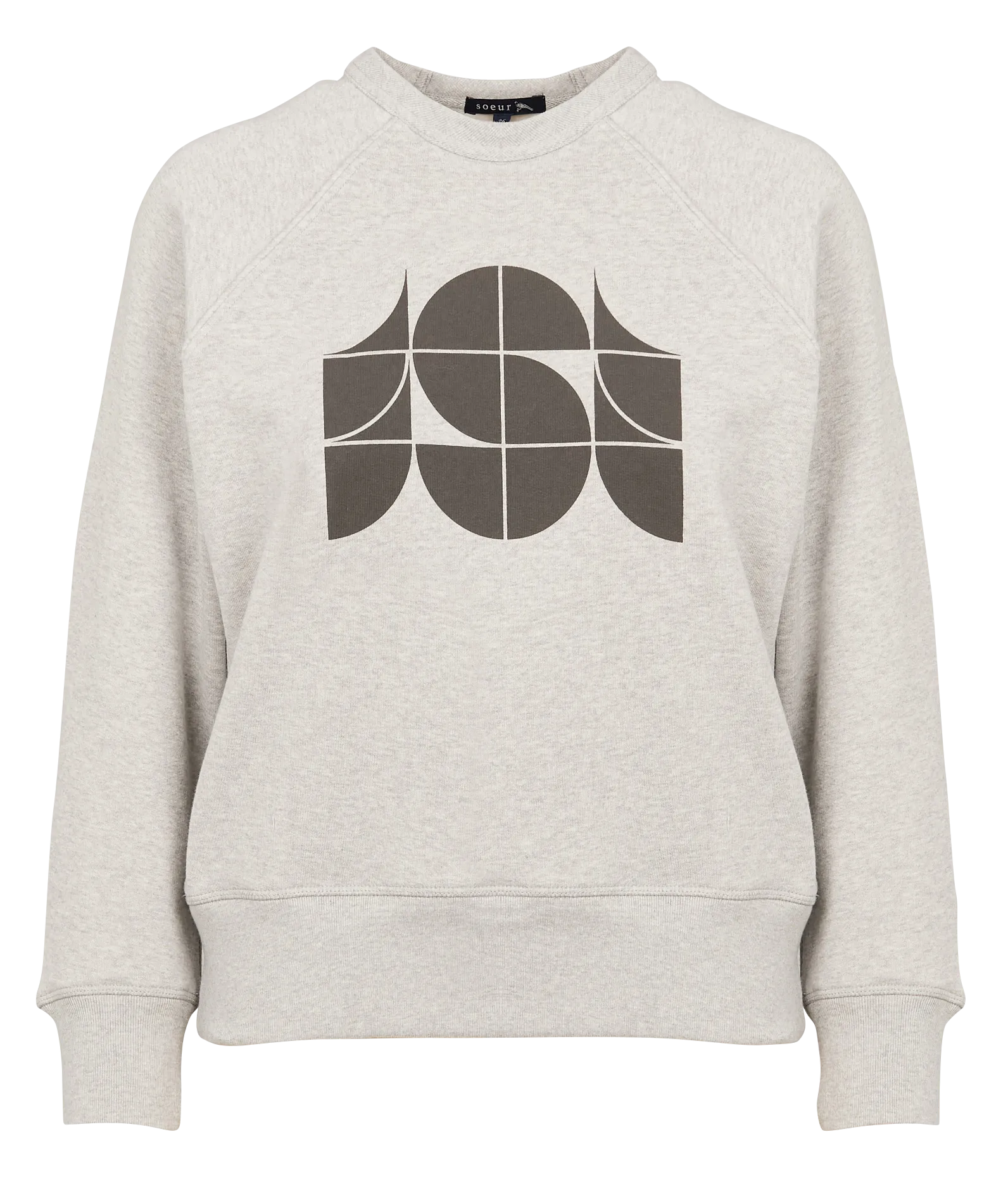  SOEUR   PASCAL - Felpa dritta scollo tondo in cotone bio | Grigio