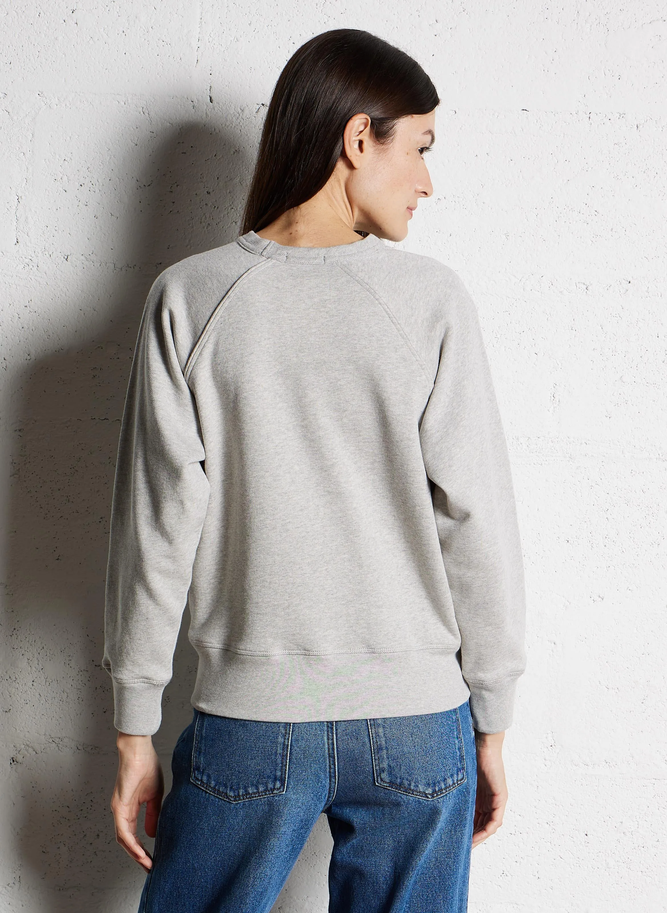  SOEUR   PASCAL - Felpa dritta scollo tondo in cotone bio | Grigio