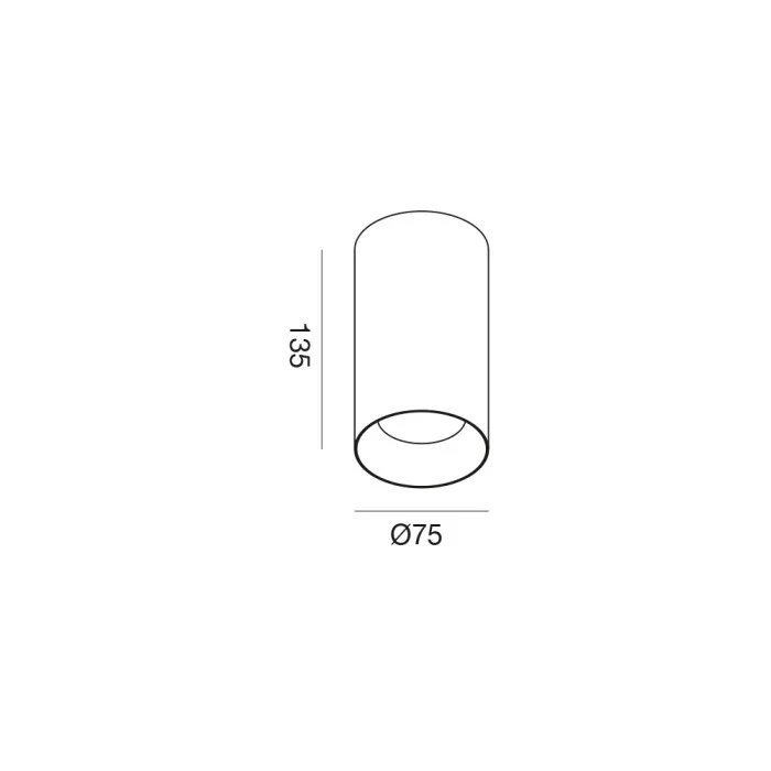 Spot Plafoniera GEA LED – GFA1501 Alluminio Nero LED D. 7,5