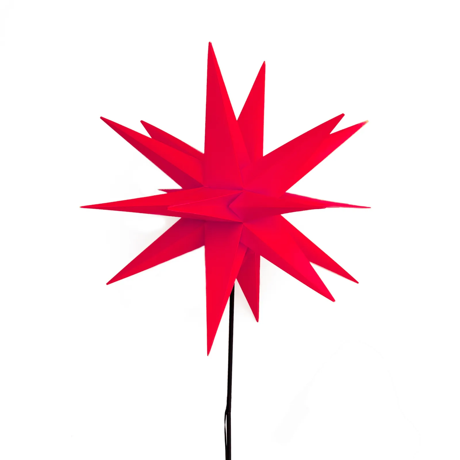 Stella LED da esterni, picchetto, Ø 55 cm, rosso
