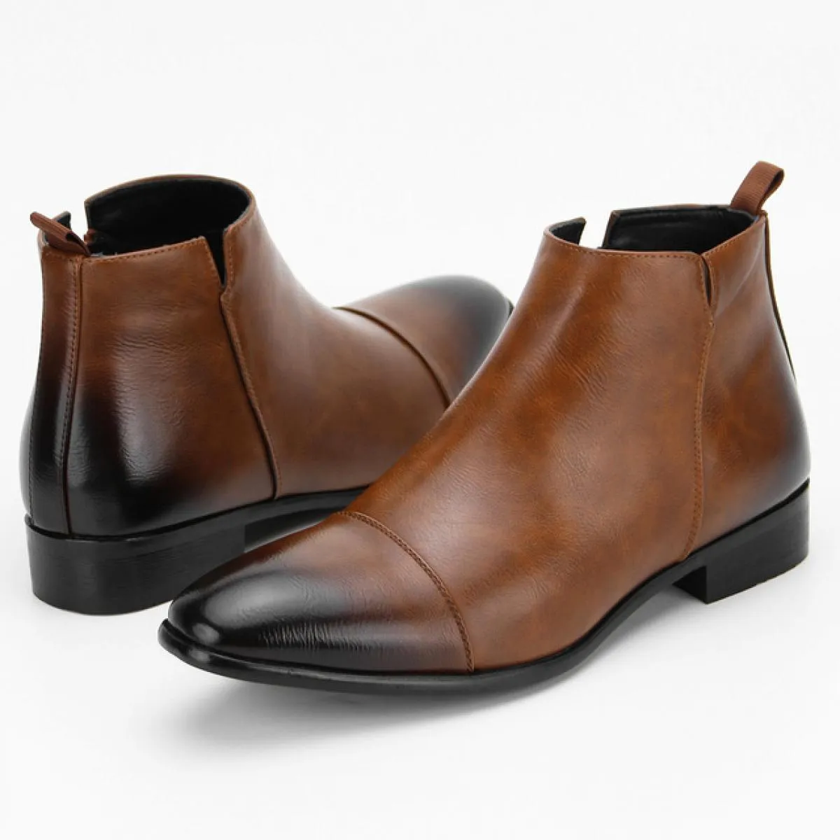 Stivaletti Chelsea classici retrò con patina da uomo Stivaletti in pelle moda britannica Stivaletti casual da uomo Scarpe Taglie