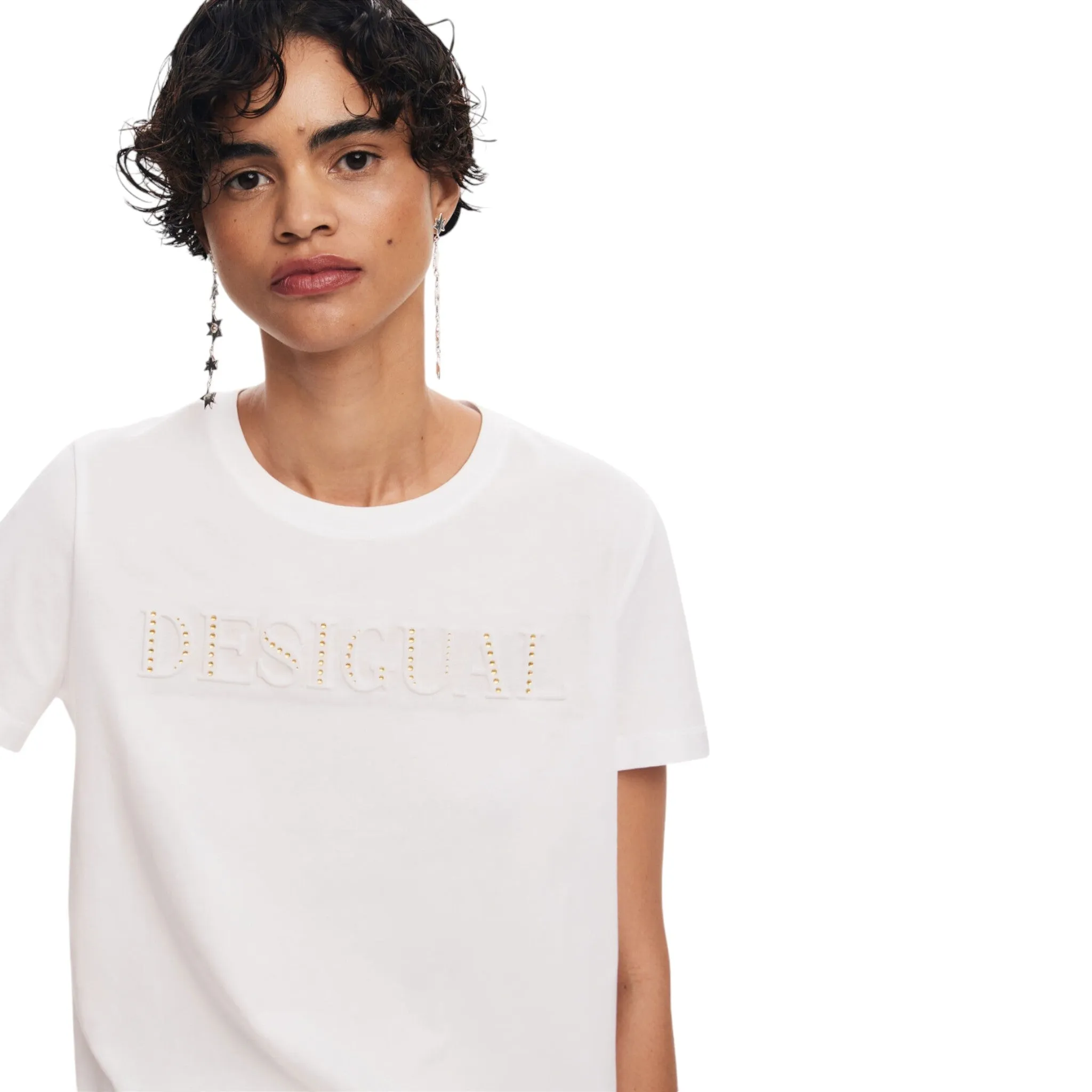 T-shirt Desigual 24wwtk24 1000 blanco