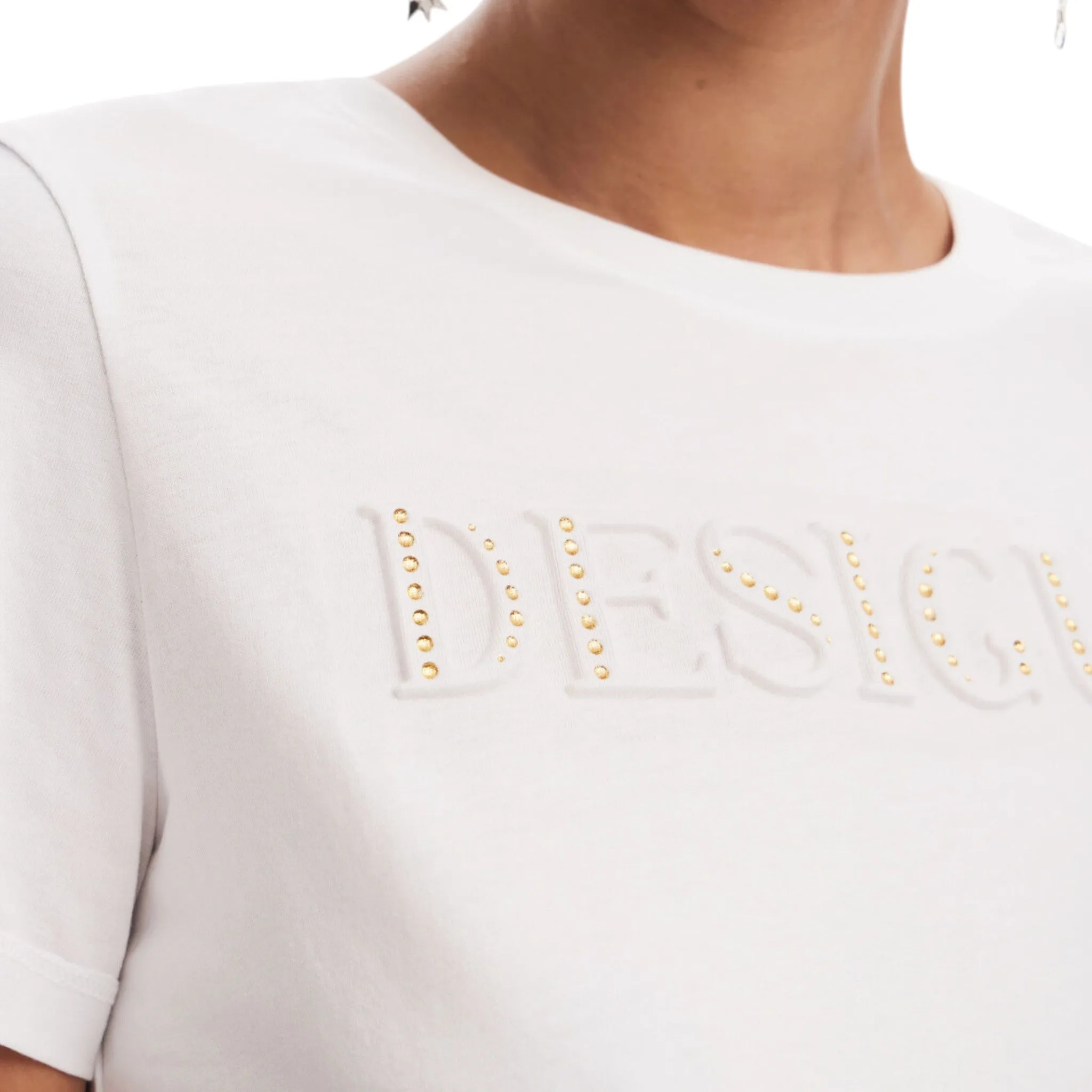 T-shirt Desigual 24wwtk24 1000 blanco