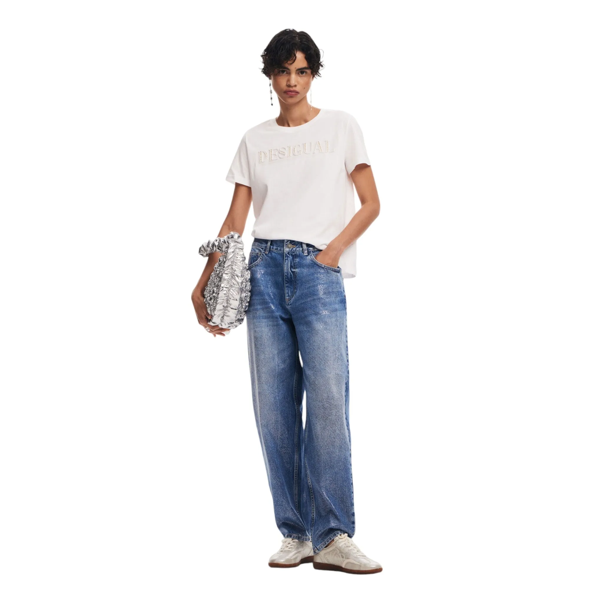 T-shirt Desigual 24wwtk24 1000 blanco