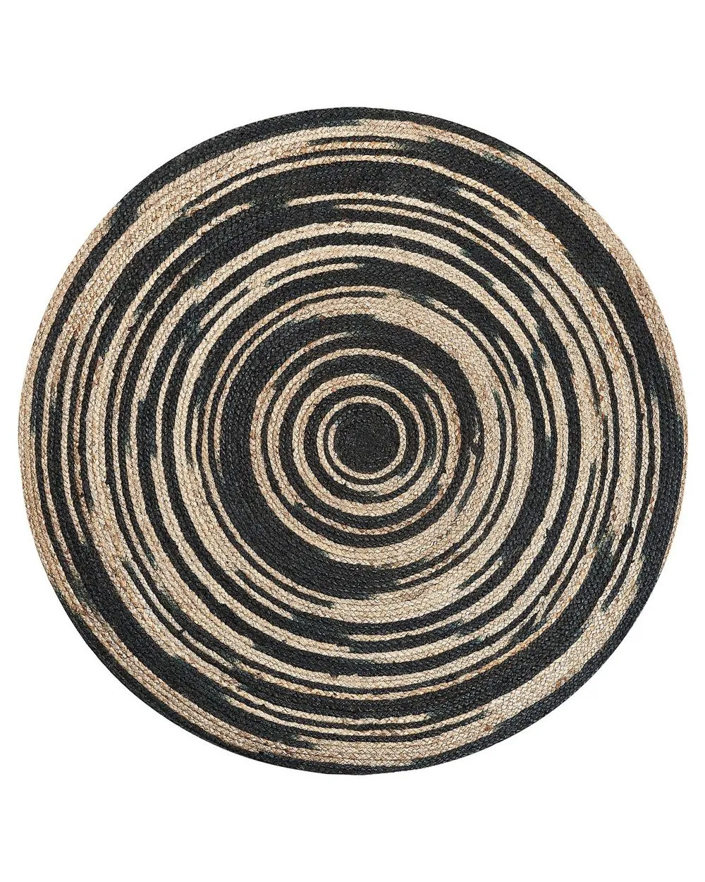 Tappeto iuta beige e nero ⌀ 140 cm ARTORA