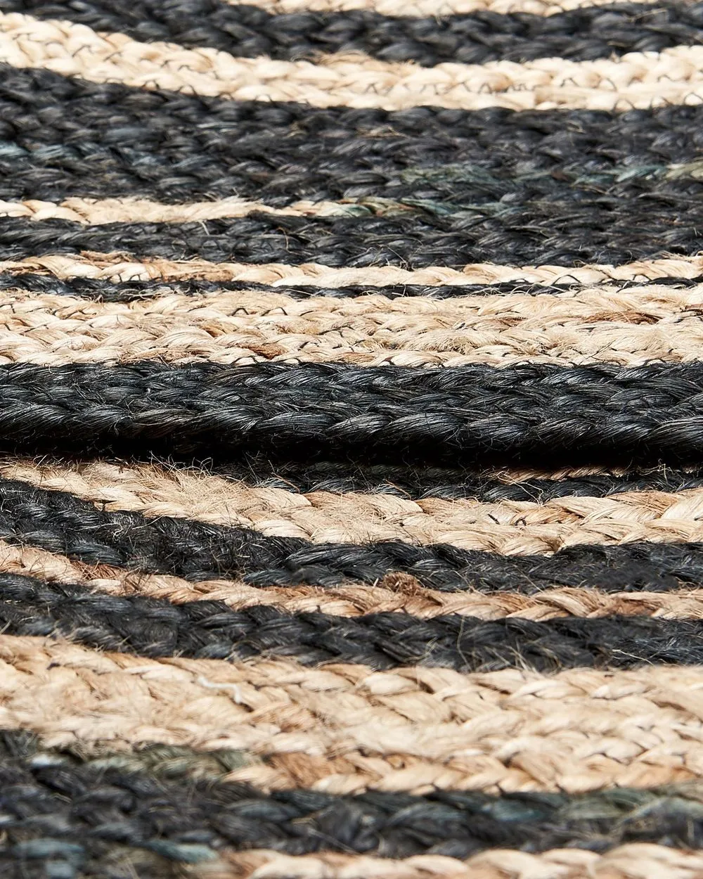 Tappeto iuta beige e nero ⌀ 140 cm ARTORA