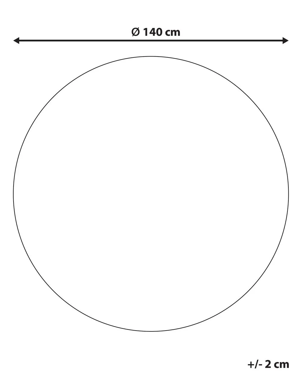 Tappeto iuta beige e nero ⌀ 140 cm ARTORA
