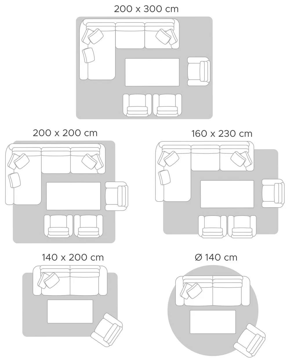 Tappeto iuta beige e nero ⌀ 140 cm ARTORA