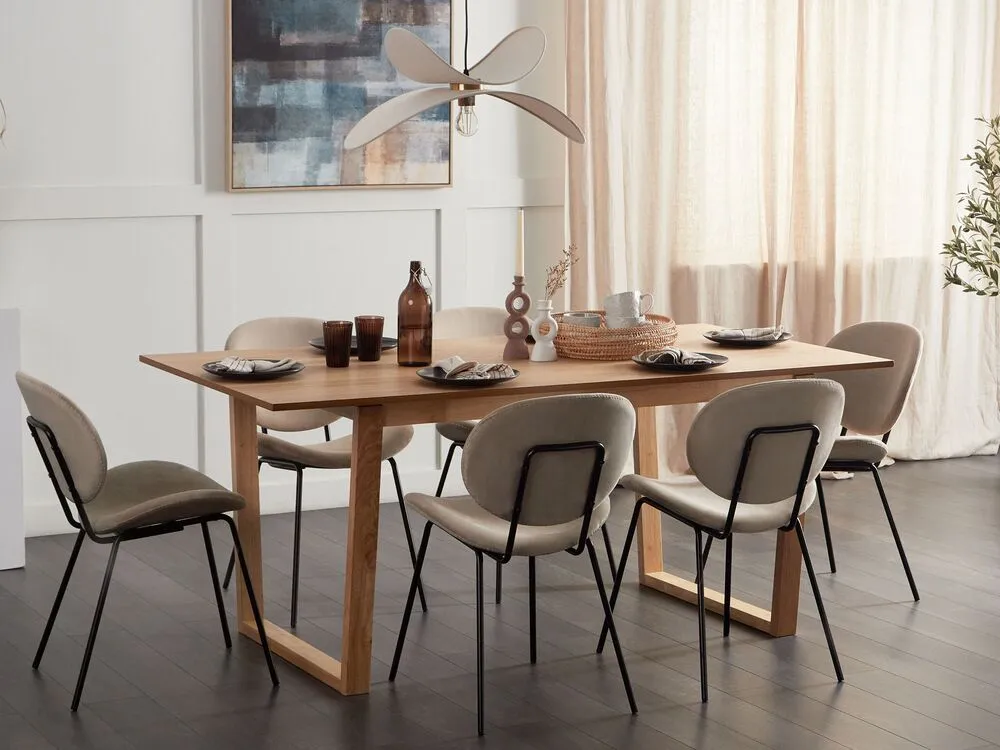 Tavolo da pranzo CAMDEN Frassino chiaro 180 cm 95 cm