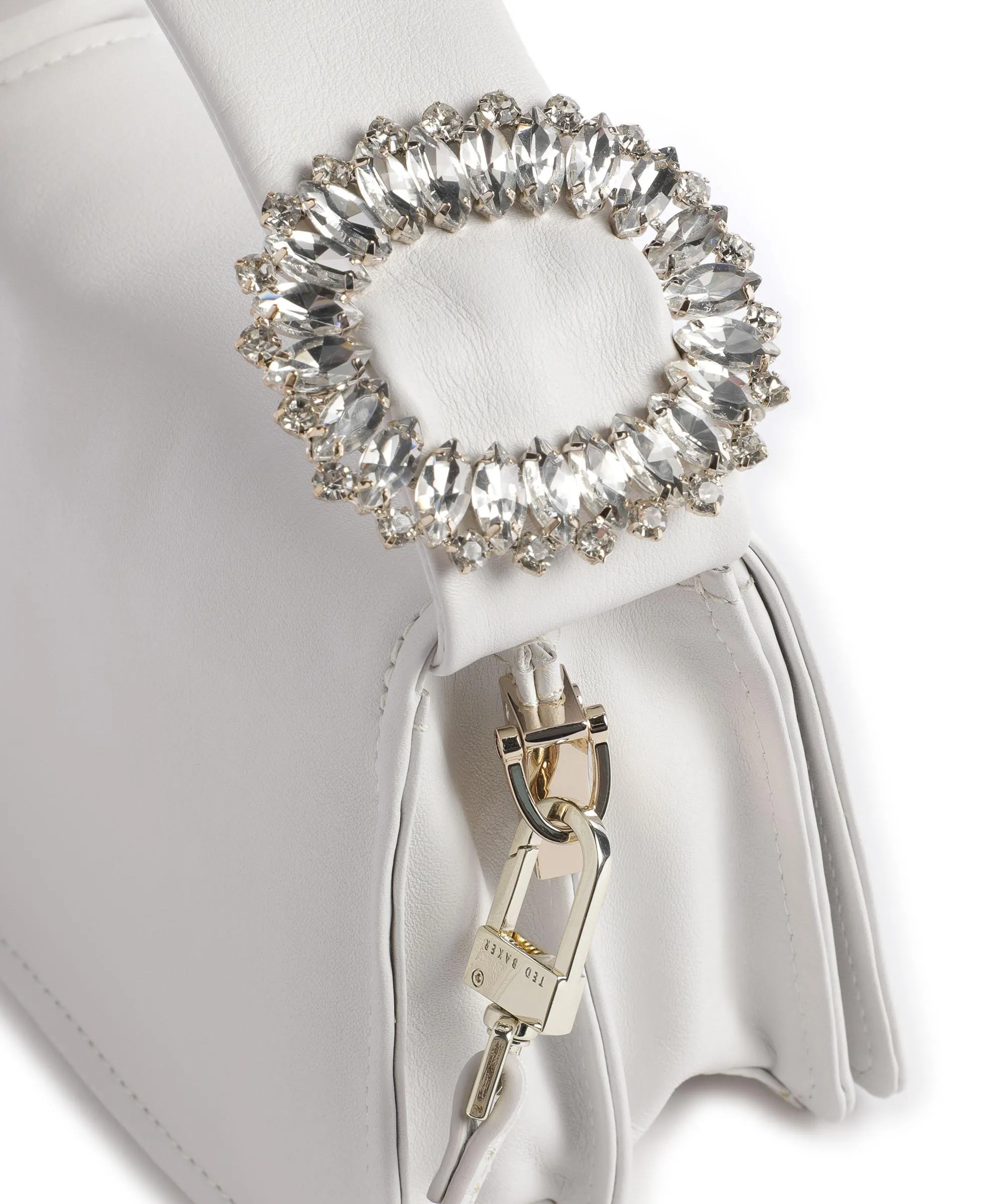  Ted Baker Emie Borsa a tracolla morbida pelle bovina bianco  