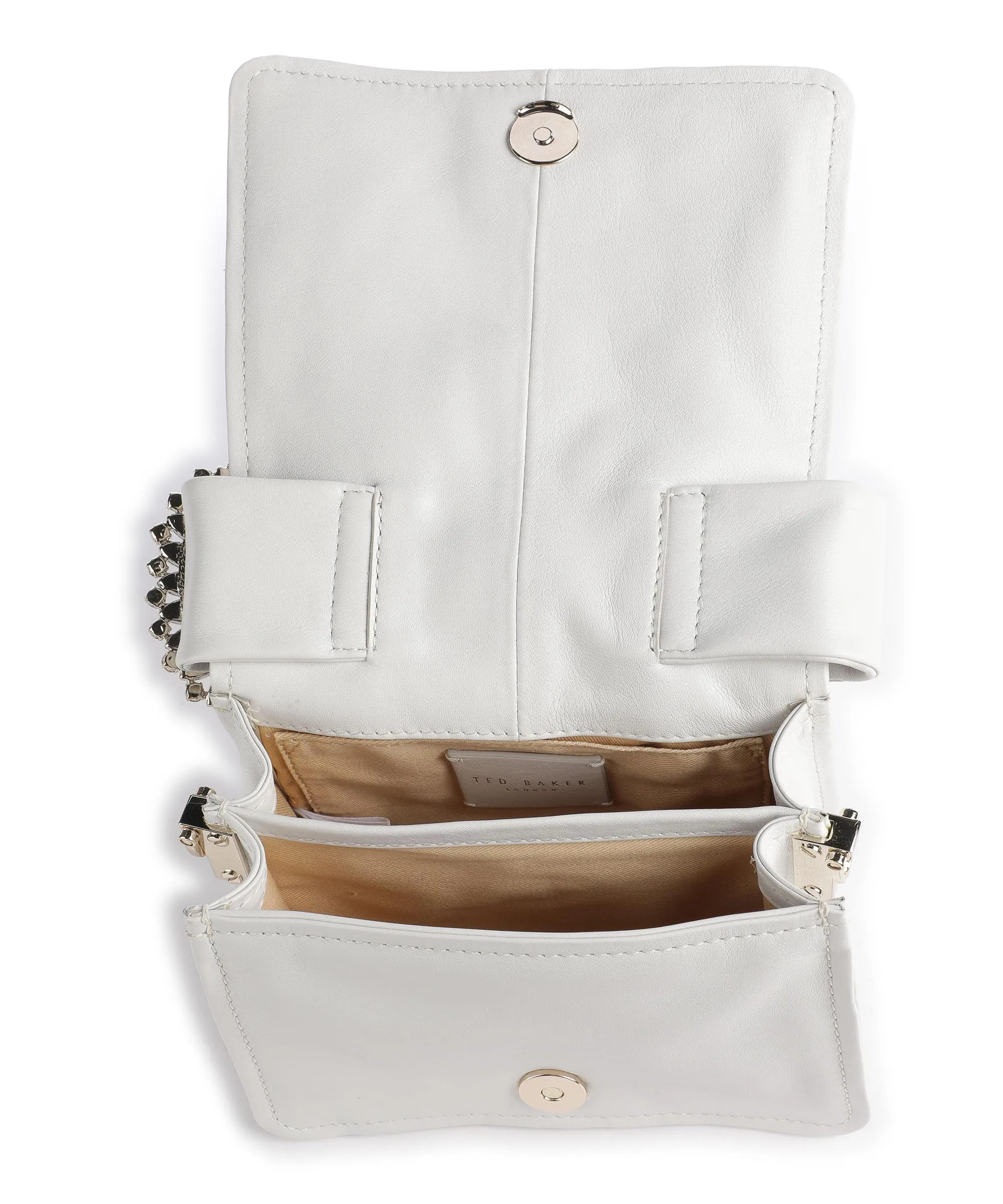  Ted Baker Emie Borsa a tracolla morbida pelle bovina bianco  