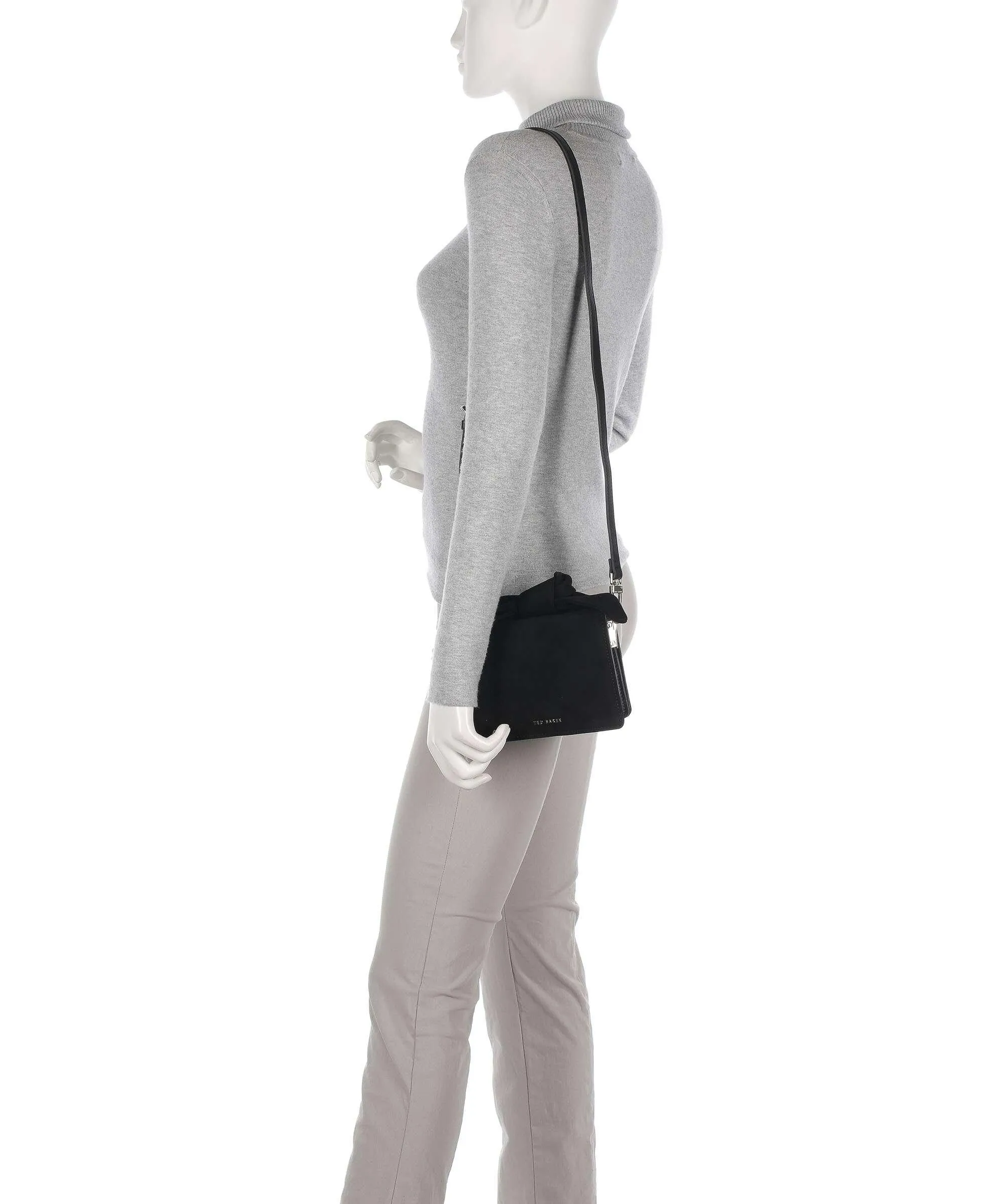  Ted Baker Niyah Borsa a tracolla pelle bovina ruvida nero  