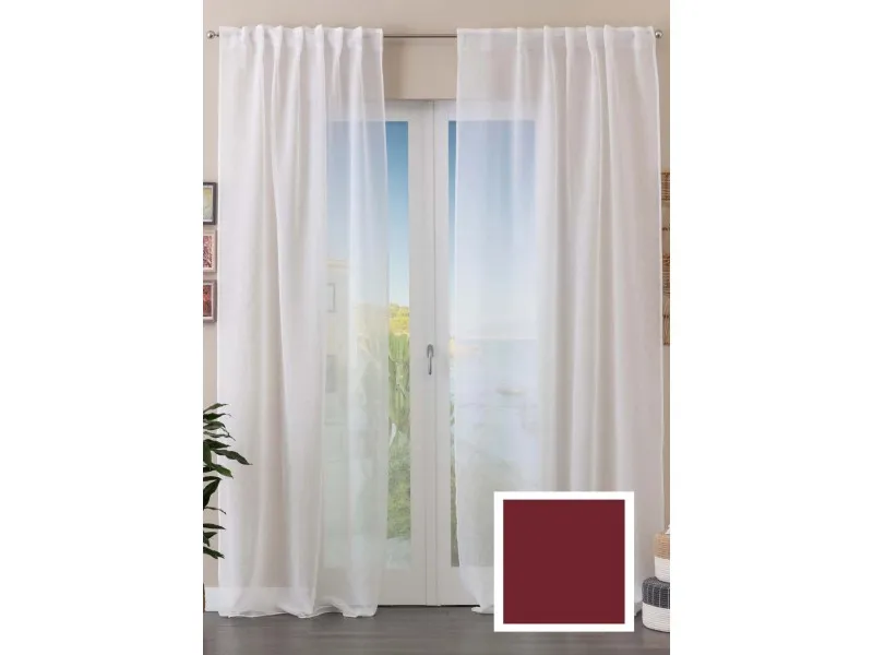 Tenda arredo interno bordeaux Ilenia 140x280 cm