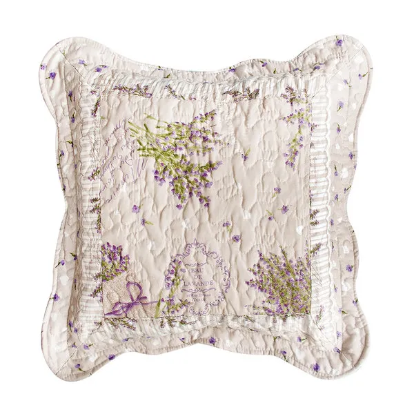 Tendenza floreale Cuscino arredo trapuntato lavanda 40x40