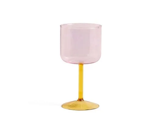 Tint Wine Glass Set of 2 Pink/Yellow - HAY | Acquista online