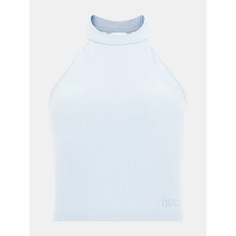 TOP IN MAGLIA INSERTO DI PIZZO DA DONNA GUESS