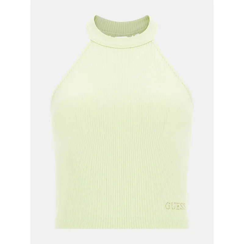 TOP IN MAGLIA INSERTO DI PIZZO DA DONNA GUESS